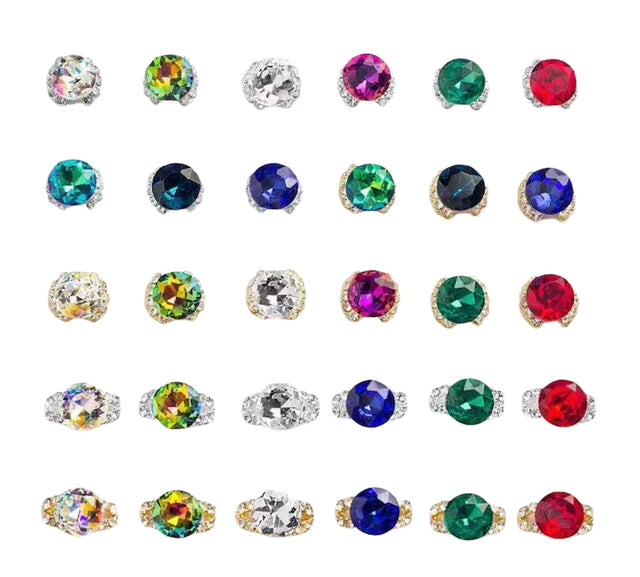 Gemstone Nail Charms 30pck